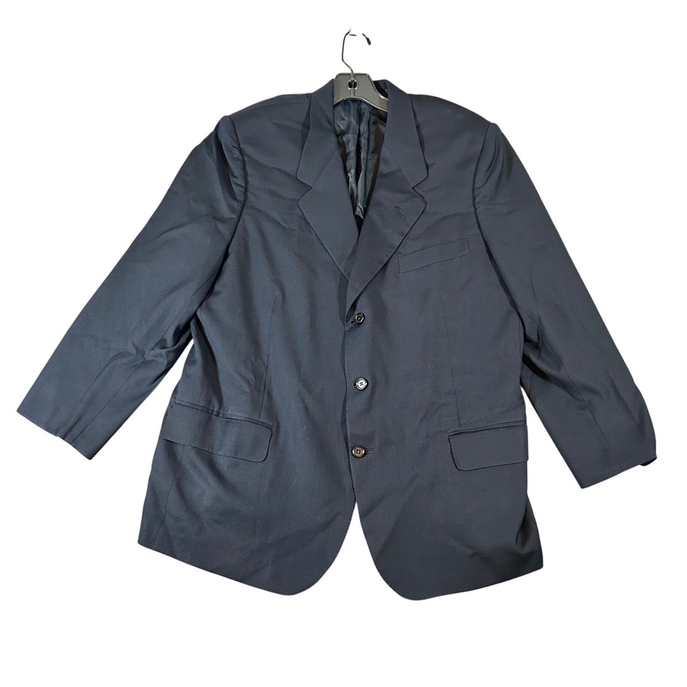 Oxxford Clothes Neiman Marcus Renaissance N3 Navy Super 100s Wool Blazer 44R Men